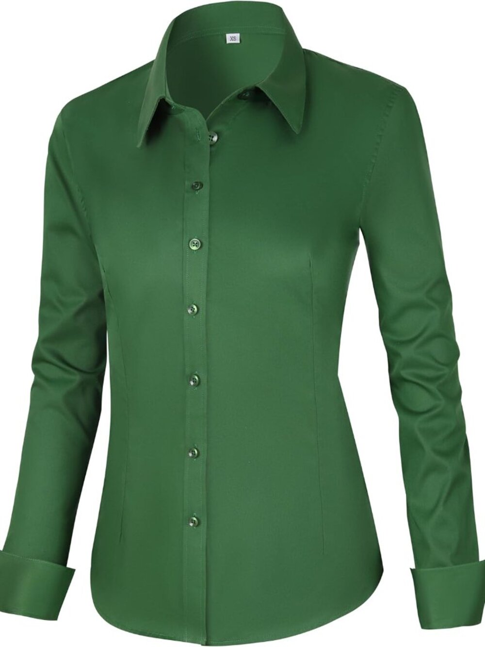 Womens Cotton Button Down Shirts for Women Fitted Long Sleeve Formal Dress Shirt